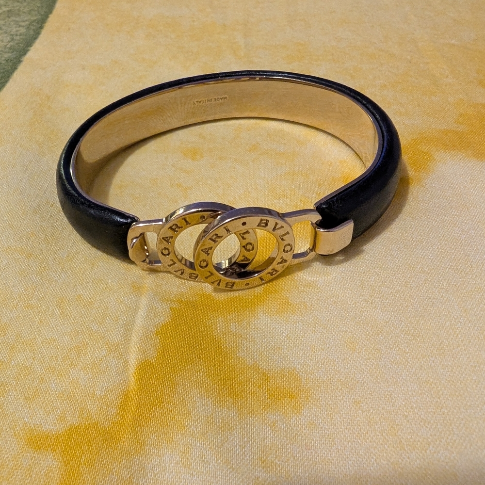 Bulgari Black and Gold Minimalist Bracelet
